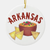 State Pride Arkansas Style Cheese Queso Dip Nachos Keramisch Ornament (Voorkant)