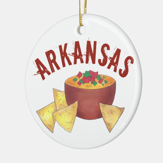 State Pride Arkansas Style Cheese Queso Dip Nachos Keramisch Ornament (Links)