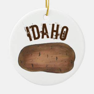 State Pride Boise IDAHO Russet Potato Keramisch Ornament