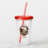 State Pride | Californië Acryl Drinkbeker (Achterkant)