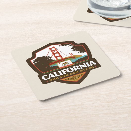 State Pride | Californië Kartonnen Onderzetters (Schuin)