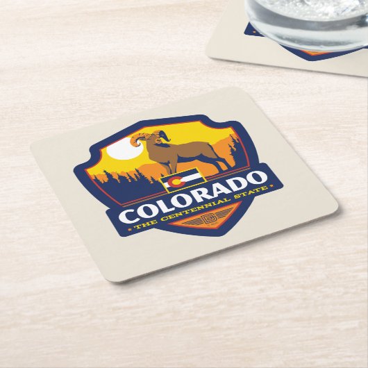 State Pride | Colorado Kartonnen Onderzetters (Schuin)