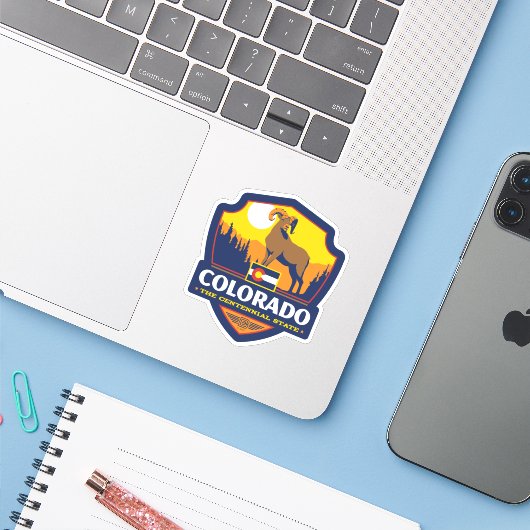 State Pride | Colorado Sticker (Laptop met iPhone)