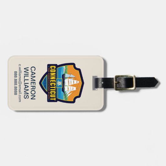 State Pride | Connecticut Bagagelabel (Voorkant horizontaal)