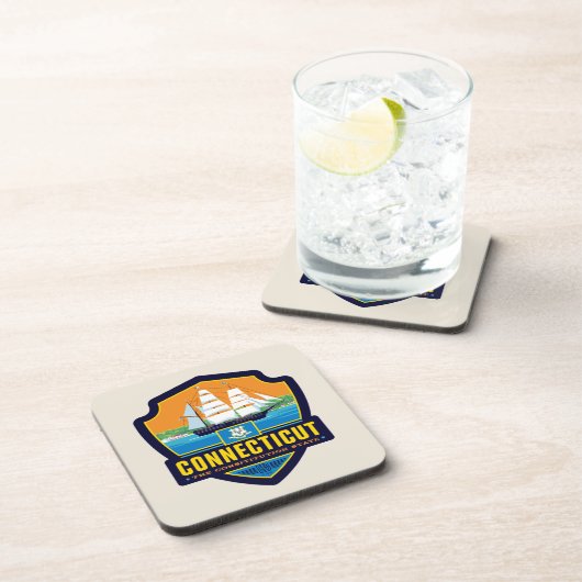 State Pride | Connecticut Bier Onderzetter (Rechterzijde)