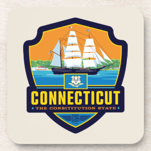 State Pride   Connecticut Bier Onderzetter