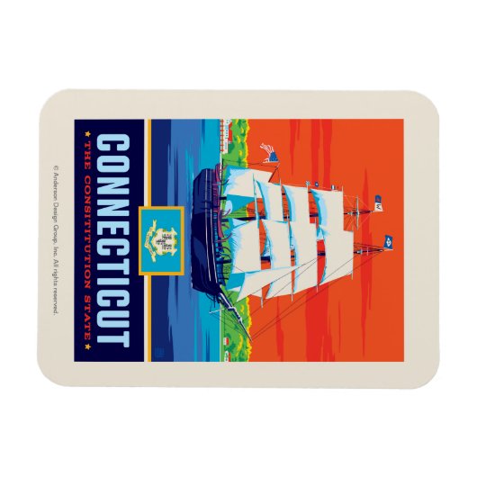 State Pride | Connecticut Magneet (Horizontaal)