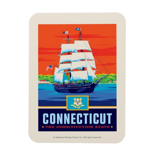 State Pride | Connecticut Magneet (Verticaal)