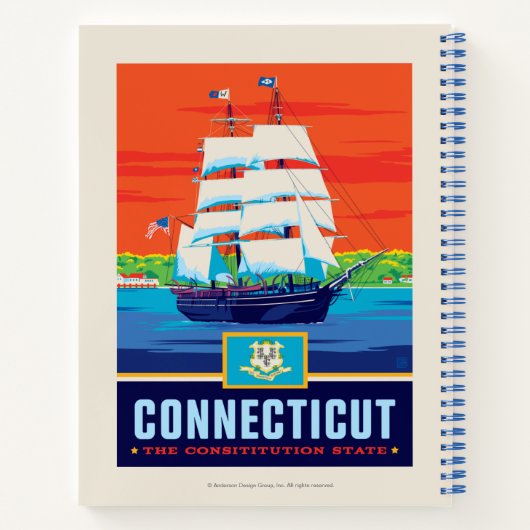 State Pride | Connecticut Notitieboek (Achterkant)