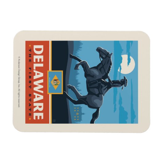 State Pride | Delaware 2 Magneet (Horizontaal)