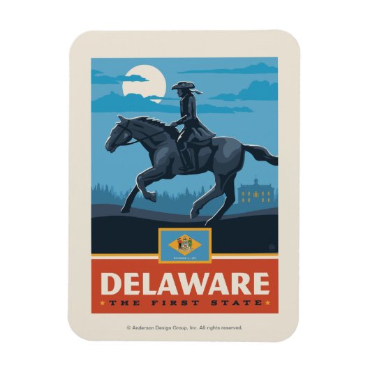 State Pride | Delaware 2 Magneet (Verticaal)