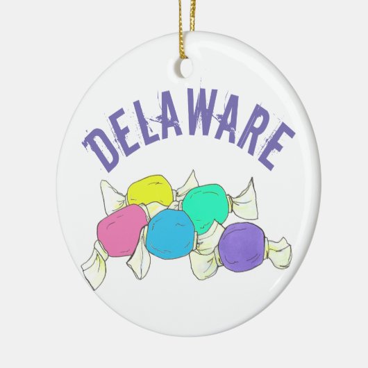 State Pride Delaware Beach Salt Water Taffy Keramisch Ornament (Links)