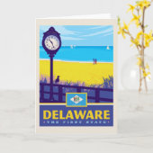 State Pride | Delaware Kaart (Gele Bloem)