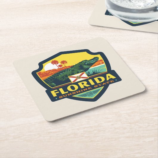 State Pride | Florida Kartonnen Onderzetters (Schuin)