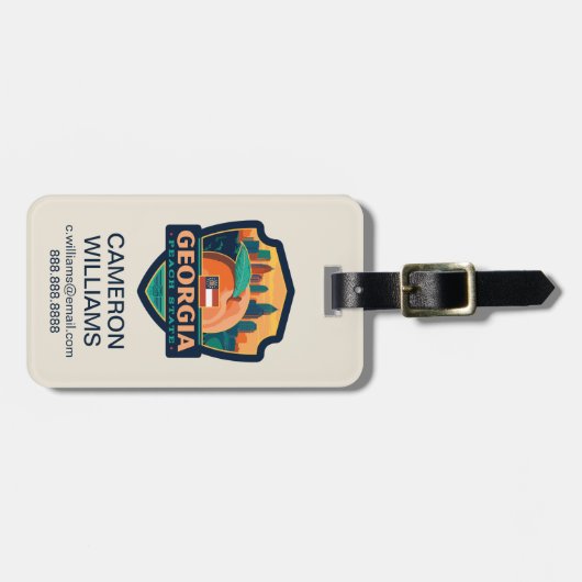 State Pride | Georgië Bagagelabel (Voorkant horizontaal)