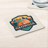 State Pride | Georgië Kartonnen Onderzetters (Schuin)