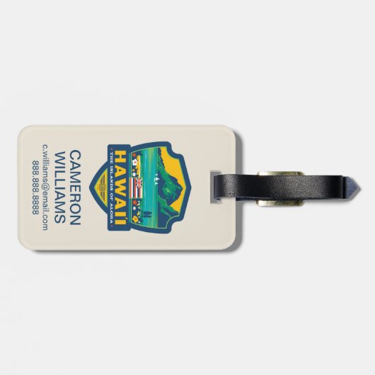 State Pride | Hawaii Bagagelabel (Achterkant horizontaal)