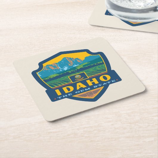 State Pride | Idaho Kartonnen Onderzetters (Schuin)