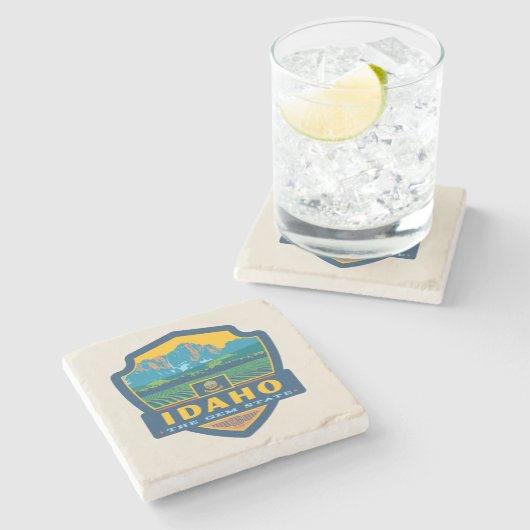 State Pride | Idaho Stenen Onderzetter (Zijkant)