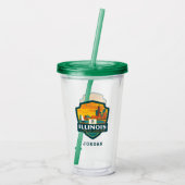State Pride | Illinois Acryl Drinkbeker (Achterkant)