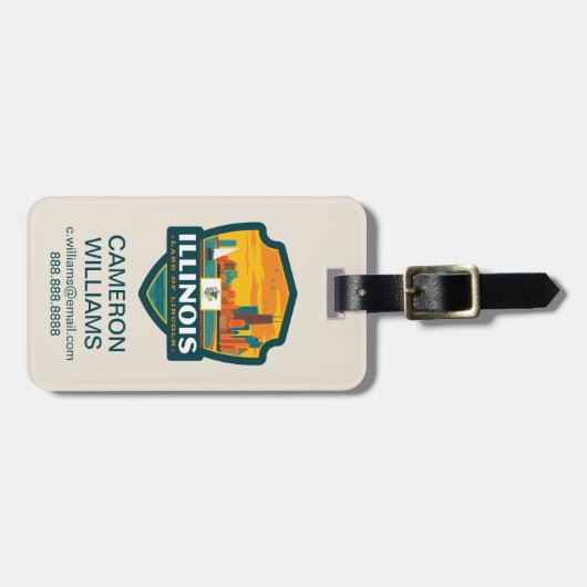 State Pride | Illinois Bagagelabel (Voorkant horizontaal)