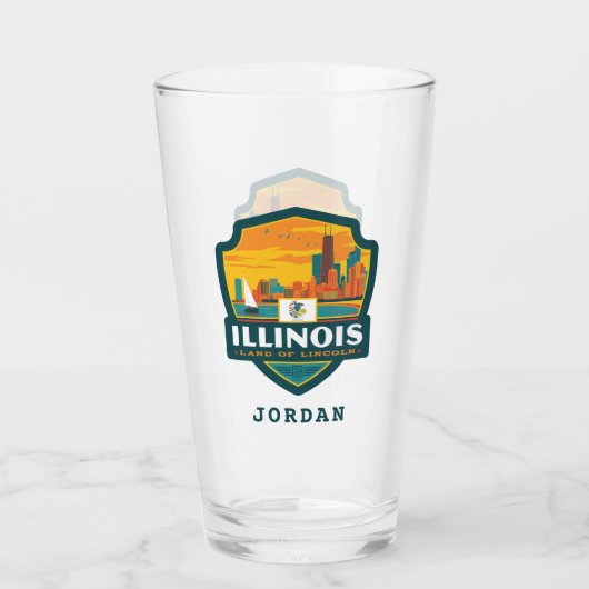 State Pride | Illinois Glas (Achterkant)