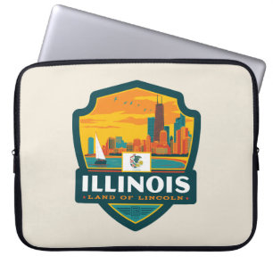 State Pride   Illinois Laptop Sleeve