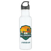 State Pride | Illinois Waterfles (Voorkant)