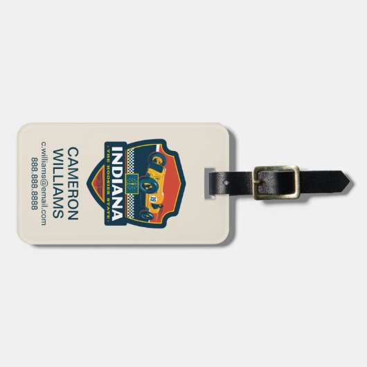 State Pride | Indiana Bagagelabel (Voorkant horizontaal)