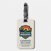 State Pride | Indiana Bagagelabel (Achterkant verticaal)