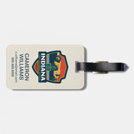 State Pride | Indiana Bagagelabel (Achterkant horizontaal)