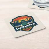 State Pride | Indiana Kartonnen Onderzetters (Schuin)