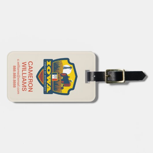 State Pride | Iowa Bagagelabel (Voorkant horizontaal)