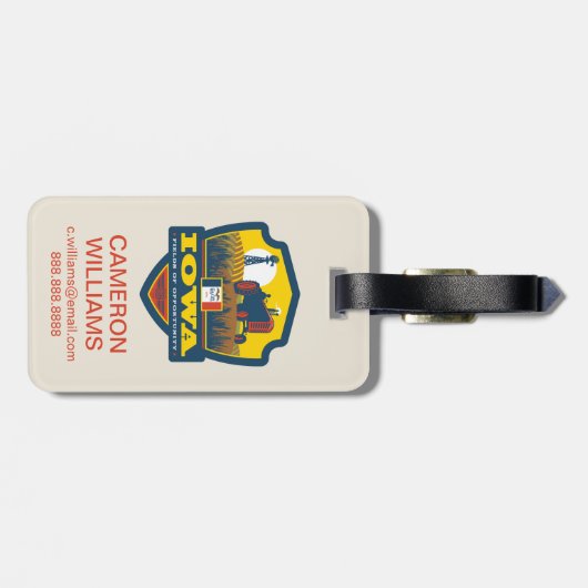 State Pride | Iowa Bagagelabel (Achterkant horizontaal)