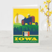 State Pride | Iowa Kaart (Gele Bloem)