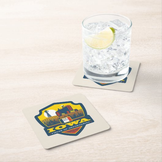 State Pride | Iowa Kartonnen Onderzetters (Insitu)