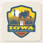 State Pride | Iowa Kartonnen Onderzetters (Voorkant)