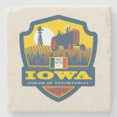 State Pride | Iowa Stenen Onderzetter (Voorkant)