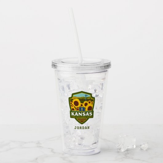 State Pride | Kansas Acryl Drinkbeker (Voorkant ijs)