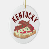 State Pride Kentucky Hot Brown Open Sandwich Keramisch Ornament (Rechts)