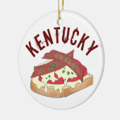 State Pride Kentucky Hot Brown Open Sandwich Keramisch Ornament (Links)