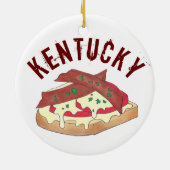 State Pride Kentucky Hot Brown Open Sandwich Keramisch Ornament (Achterkant)