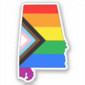 State Pride LGBTQ Progress Pride Sticker (Voorkant)