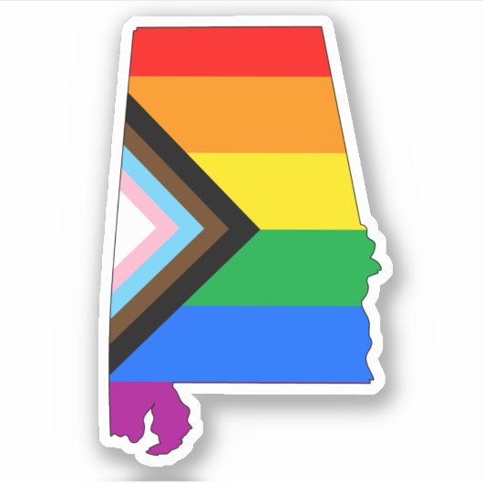 State Pride LGBTQ Voortgangsprots Pride Sticker (Voorkant)
