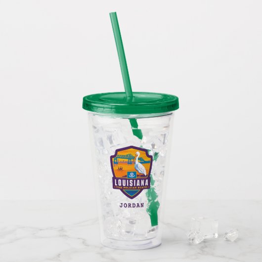State Pride | Louisiana Acryl Drinkbeker (Voorkant ijs)
