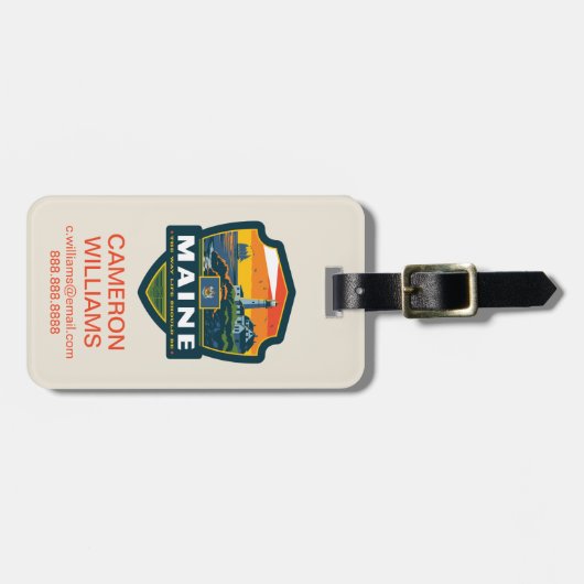 State Pride | Maine Bagagelabel (Voorkant horizontaal)