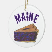 State Pride Maine Blueberry Pie Slice Keramisch Ornament (Links)