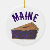 State Pride Maine Blueberry Pie Slice Keramisch Ornament (Achterkant)