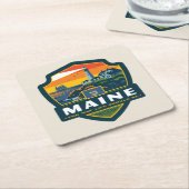 State Pride | Maine Kartonnen Onderzetters (Schuin)