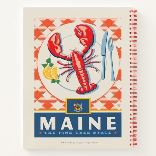 State Pride | Maine Notitieboek (Achterkant)